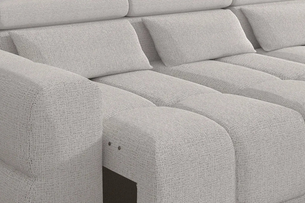 Canapé d'angle Convertible Électrique avec Coffre de Rangement PANAMA S - 290 x 188 cm WERSAL