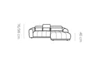 Canapé d'angle Convertible Électrique avec Coffre de Rangement PANAMA S - 290 x 188 cm WERSAL