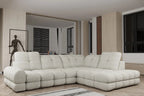 Canapé d'angle convertible électrique avec coffre de rangement VOLTERRA L - 302 x 217 cm - WERSAL