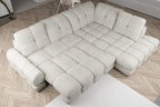 Canapé d'angle convertible électrique avec coffre de rangement VOLTERRA L - 302 x 217 cm - WERSAL
