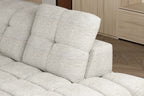 Canapé d'angle convertible électrique avec coffre de rangement VOLTERRA L - 302 x 217 cm - WERSAL