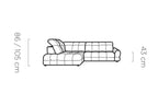 Canapé d'angle convertible électrique avec coffre de rangement VOLTERRA L - 302 x 217 cm - WERSAL