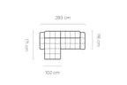 Canapé d'angle convertible électrique avec coffre de rangement VOLTERRA S - 283 x 171 cm - WERSAL