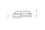Canapé d'angle convertible électrique avec coffre de rangement VOLTERRA S - 283 x 171 cm - WERSAL