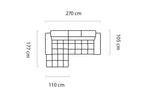 Canapé d'angle convertible électrique IMPERIAL S - 270 x 177 cm - WERSAL