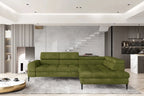 Canapé d'angle convertible avec coffre de rangement BERGAMO L - 285 x 218 cm - WERSAL