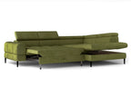 Canapé d'angle convertible avec coffre de rangement BERGAMO L - 285 x 218 cm - WERSAL