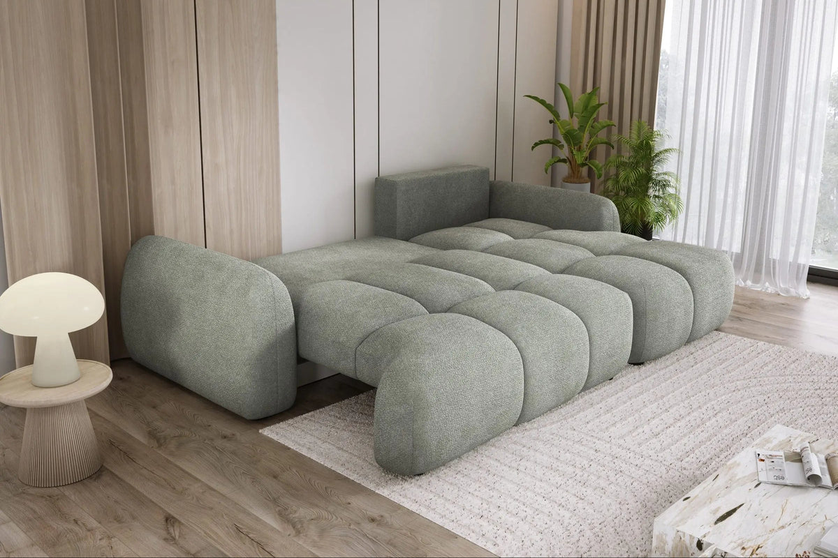 Canapé GLYCINE S déplié en couchage 222 x 152 cm