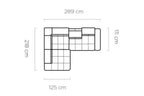 Canapé d'angle convertible avec coffre de rangement CADENCE L - 289 x 218 cm - WERSAL