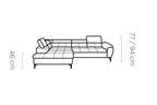 Canapé d'angle convertible avec coffre de rangement CADENCE L - 289 x 218 cm - WERSAL