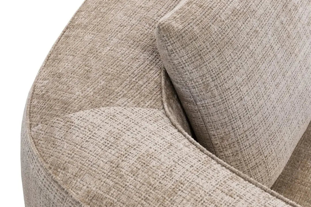 Canapé d'angle MARBELLA en tissu chenille - 285 x 250 cm TIKOYA