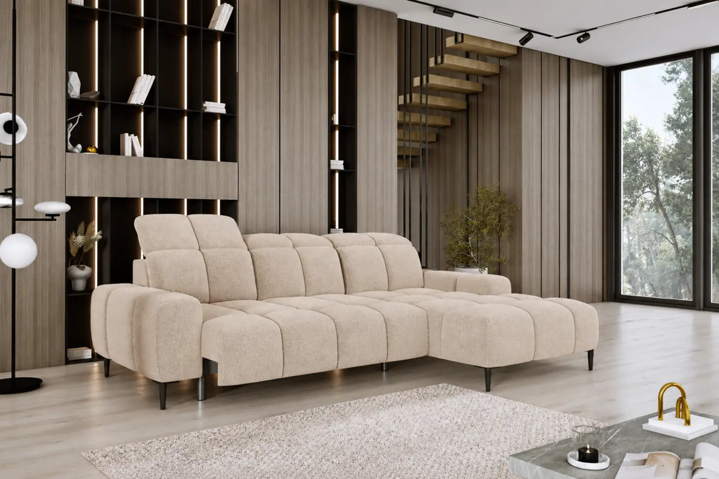 Canapé d'angle assise avance-recule électrique 274 x 180 cm - GENOA S WERSAL