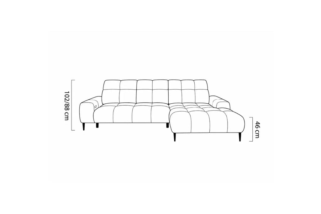 Canapé d'angle assise avance-recule électrique 274 x 180 cm - GENOA S WERSAL