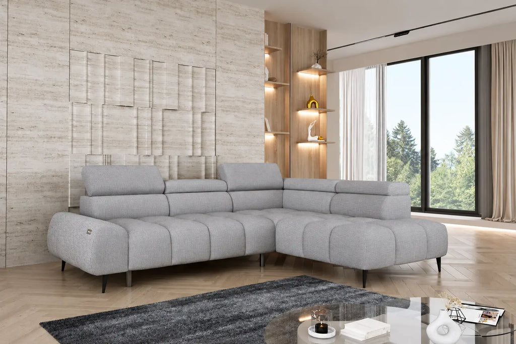 Canapé d'angle assise avance-recule électrique 275 x 211 cm - SORRENTE L WERSAL