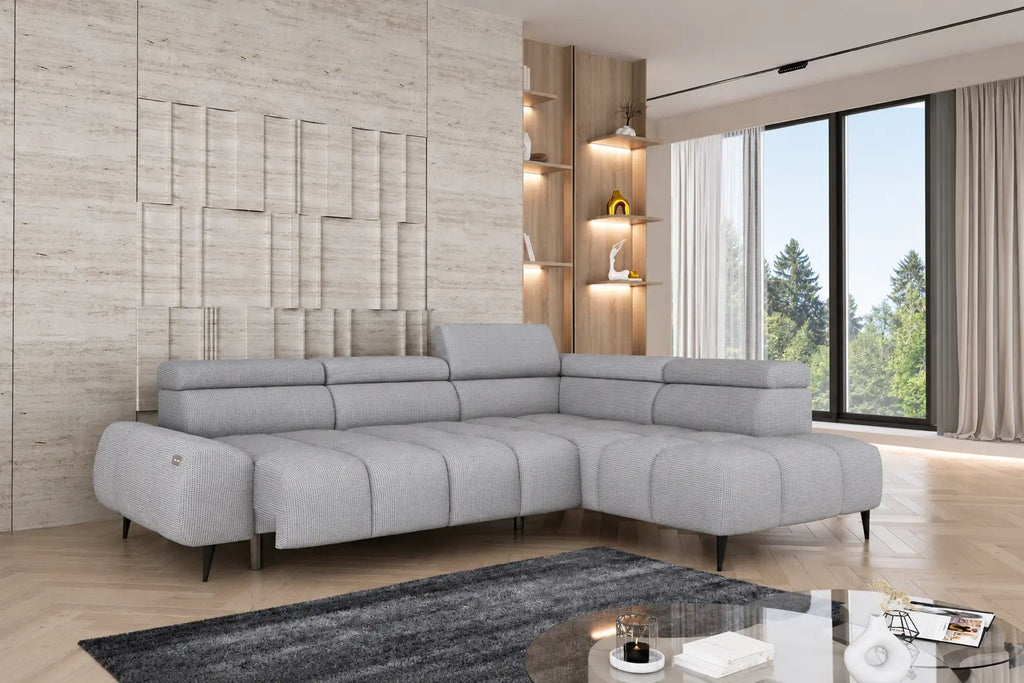 Canapé d'angle assise avance-recule électrique 275 x 211 cm - SORRENTE L WERSAL
