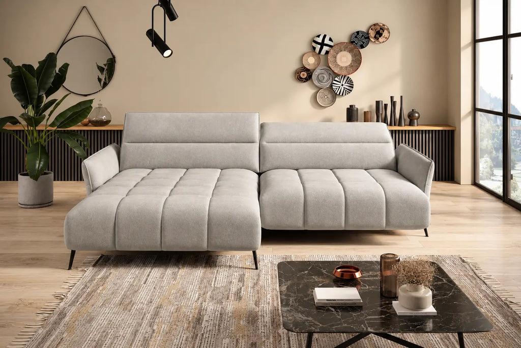 Canapé d'angle assise avance-recule électrique CERVIA S - 272 x 175 cm WERSAL