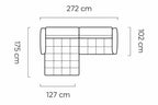 Canapé d'angle assise avance-recule électrique CERVIA S - 272 x 175 cm WERSAL