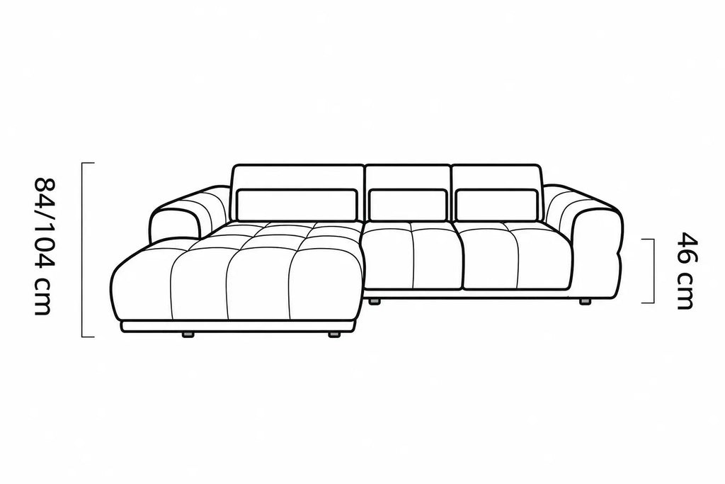 Canapé d'angle assise avance-recule électrique LERICI S - 290 x 203 cm WERSAL