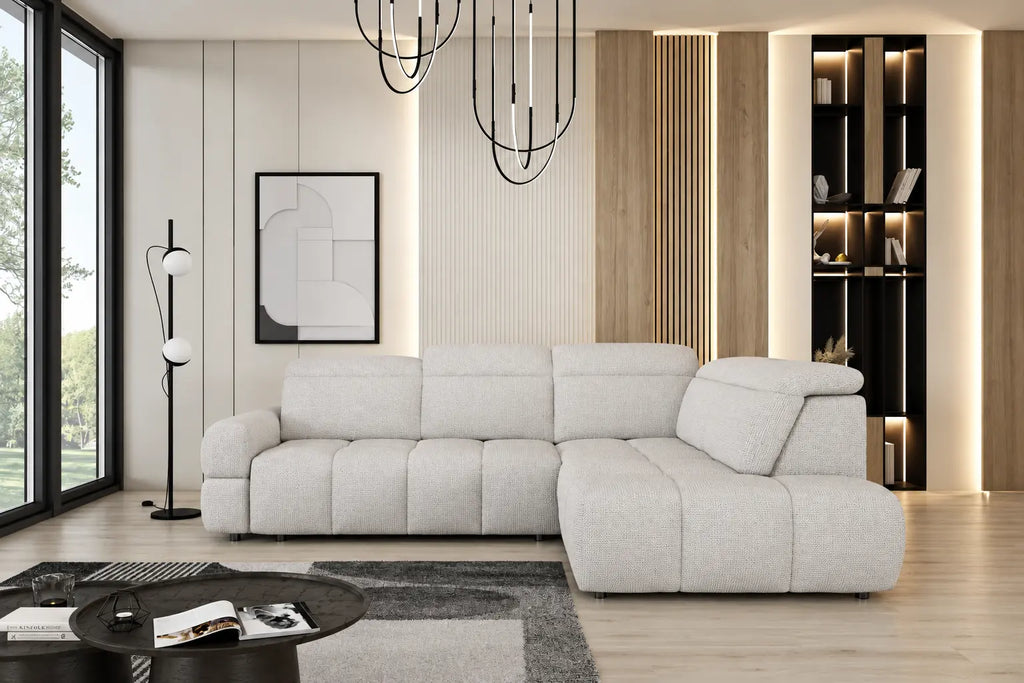 Canapé d'angle assise avance-recule électrique TORINO L - 270 x 223 cm WERSAL