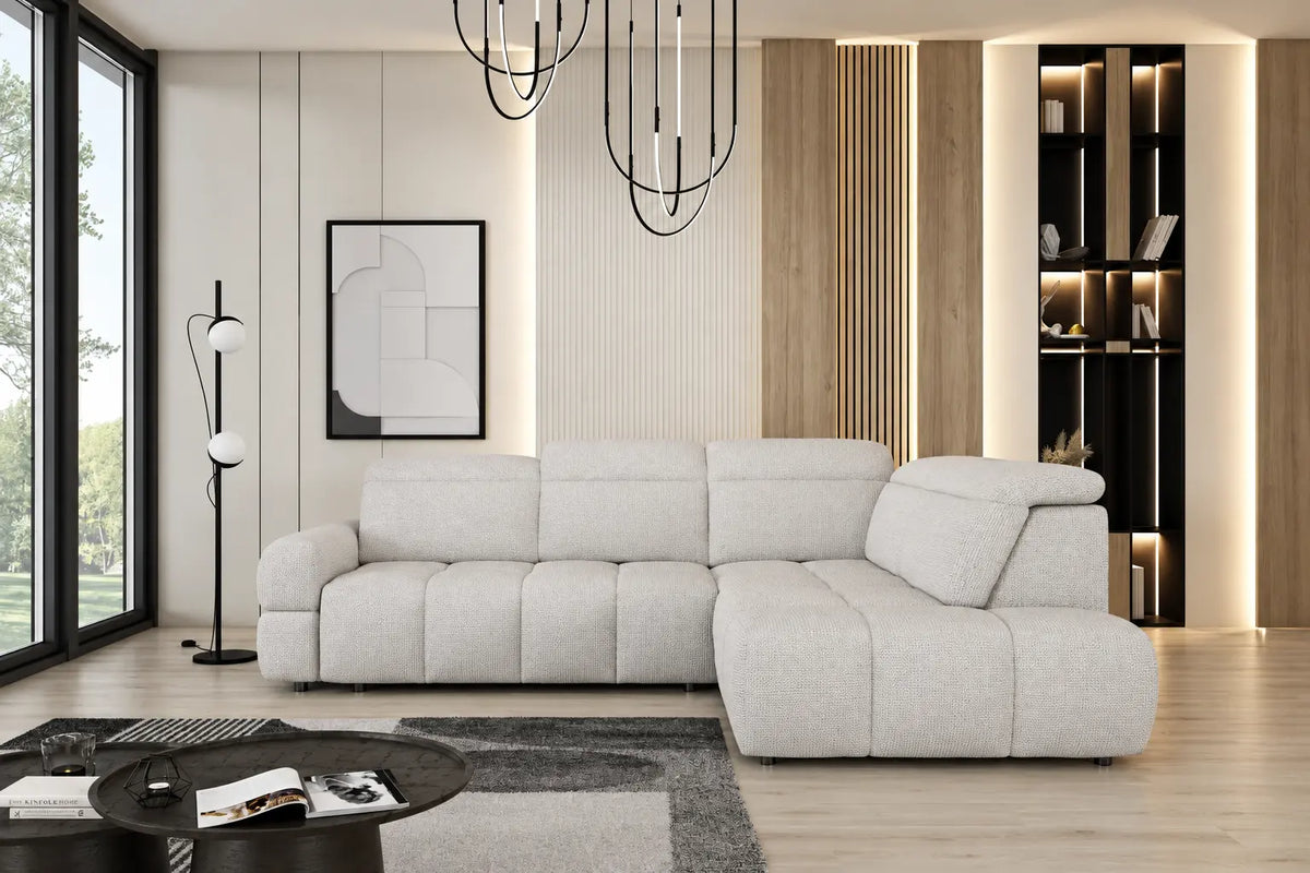 Canapé d'angle assise avance-recule électrique TORINO L - 270 x 223 cm WERSAL