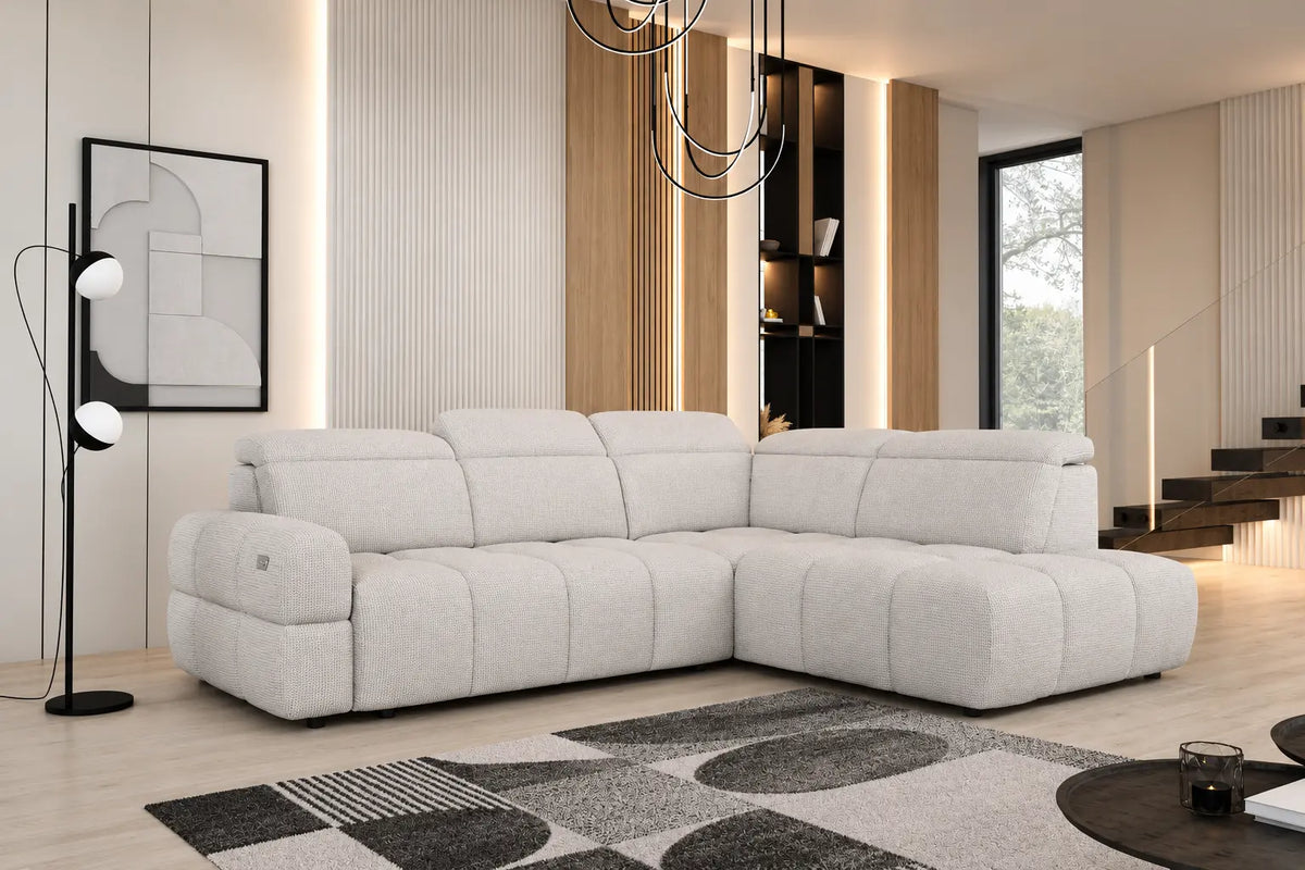 Canapé d'angle assise avance-recule électrique TORINO L - 270 x 223 cm WERSAL