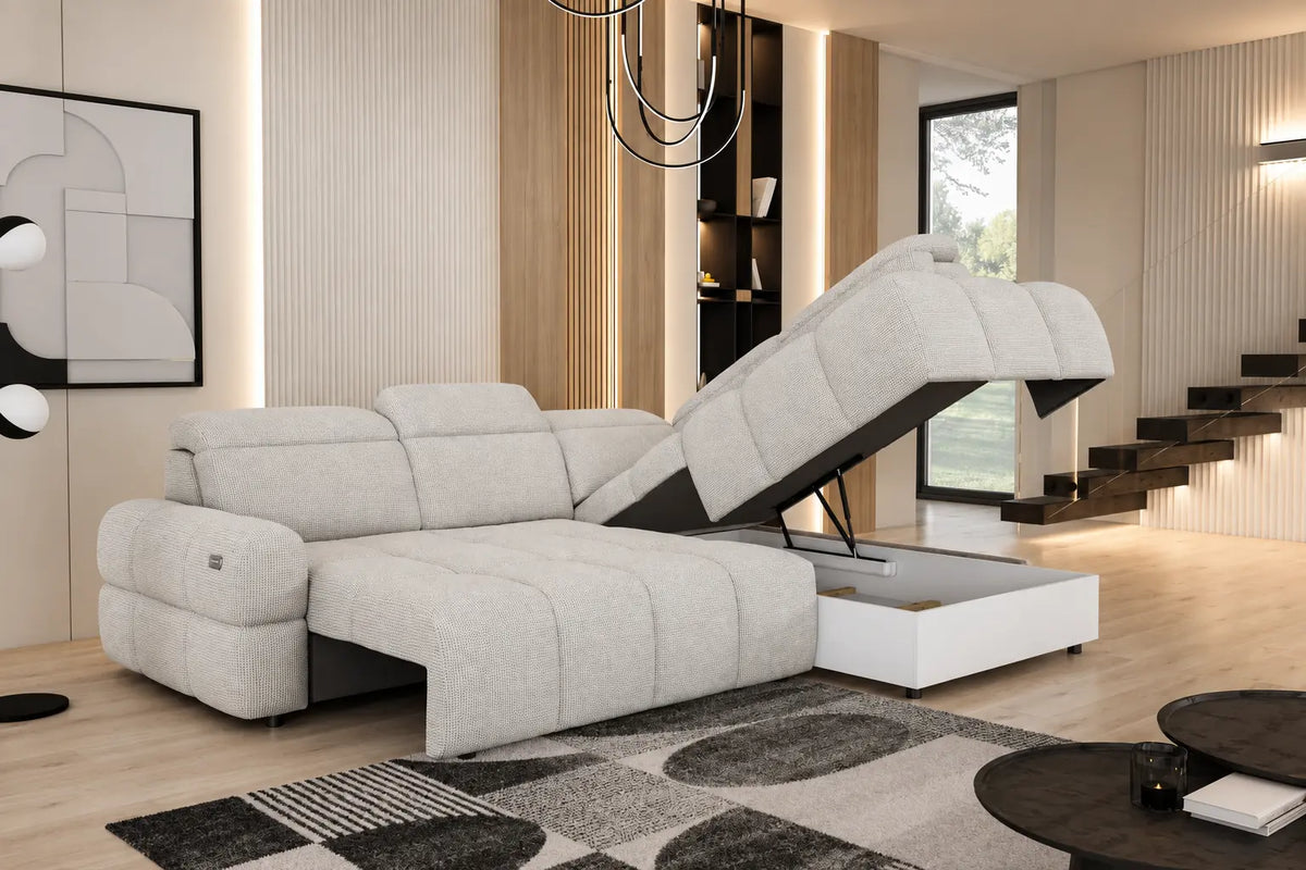 Canapé d'angle assise avance-recule électrique TORINO L - 270 x 223 cm WERSAL