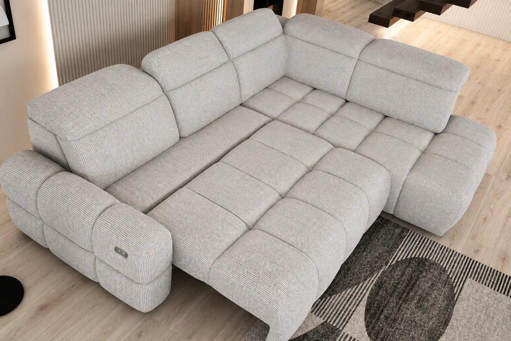 Canapé d'angle assise avance-recule électrique TORINO L - 270 x 223 cm WERSAL