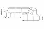 Canapé d'angle assise avance-recule électrique TORINO L - 270 x 223 cm WERSAL