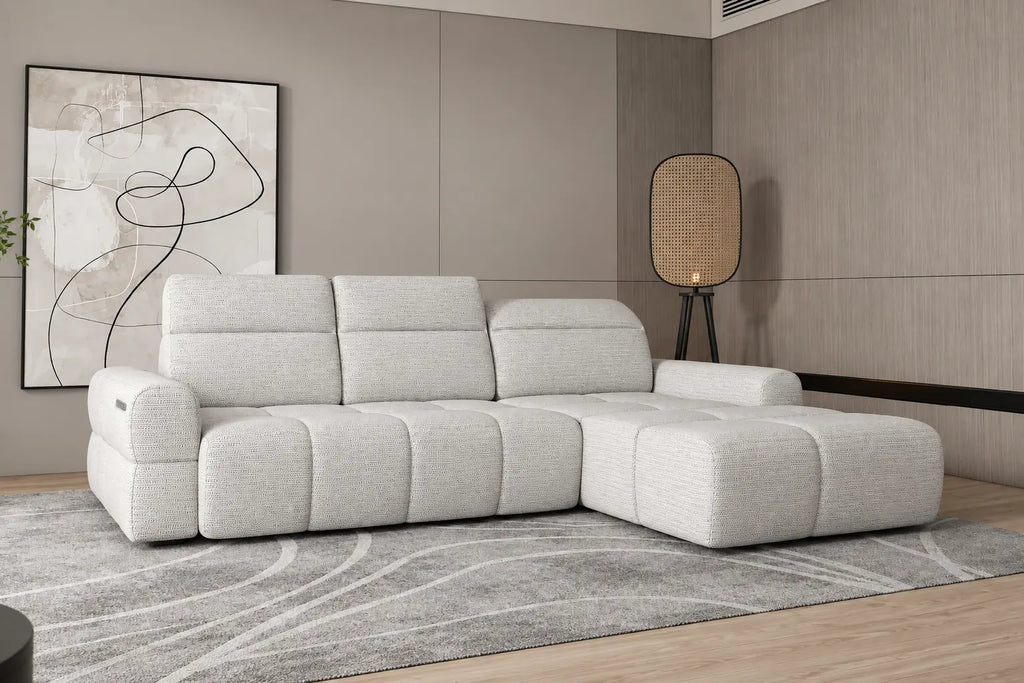 Canapé d'angle assise avance-recule électrique TORINO S - 273 x 183 cm WERSAL