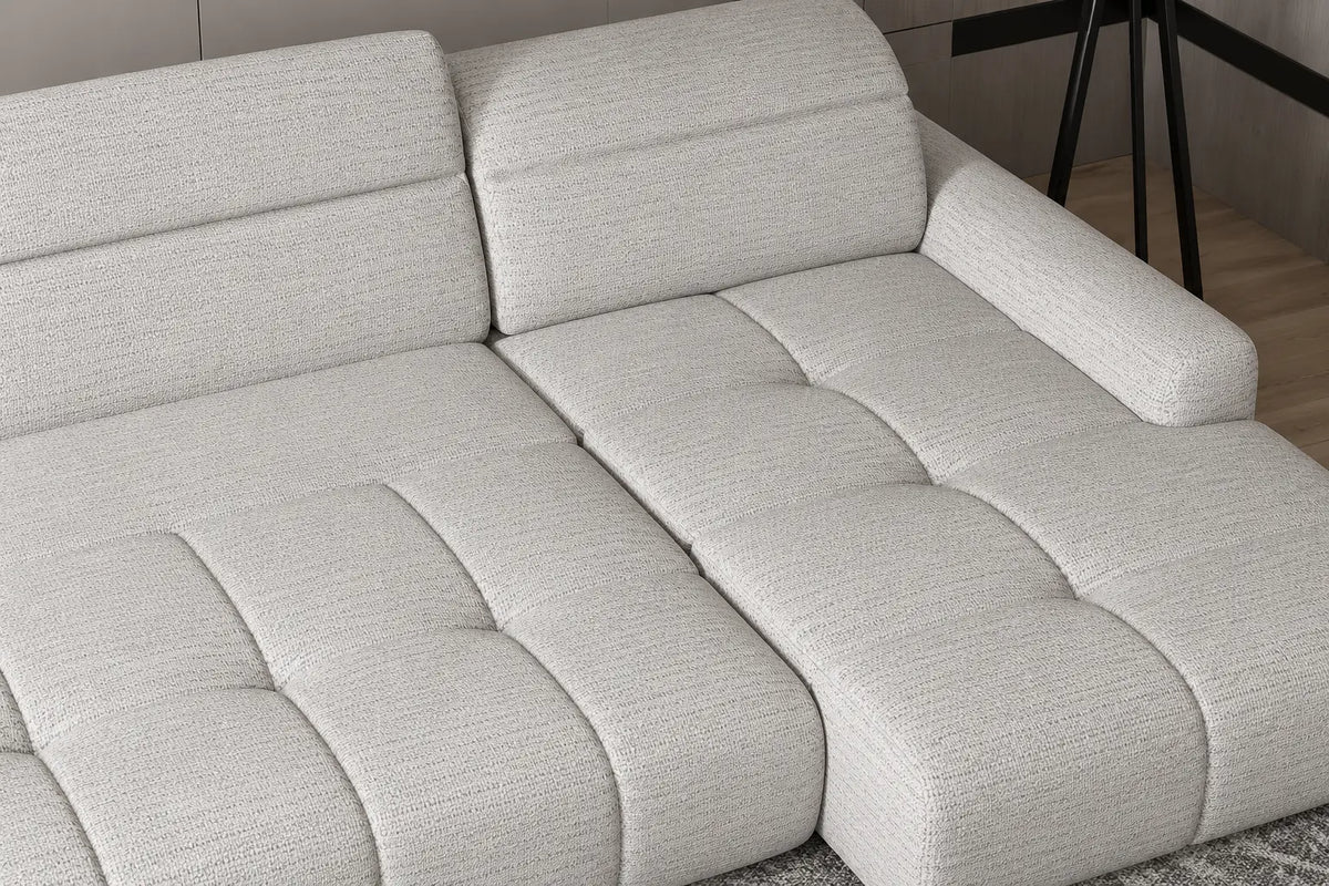 Canapé d'angle assise avance-recule électrique TORINO S - 273 x 183 cm WERSAL