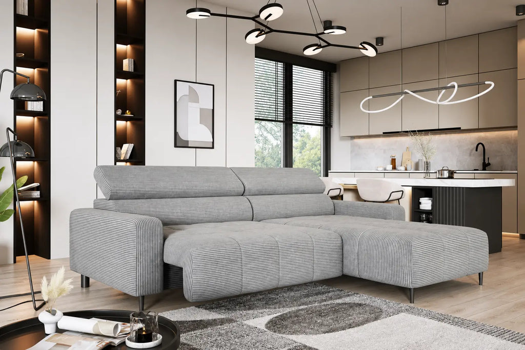 Canapé d'angle compact assise avance-recule électrique FIESOLE S - 256 x 181 cm WERSAL