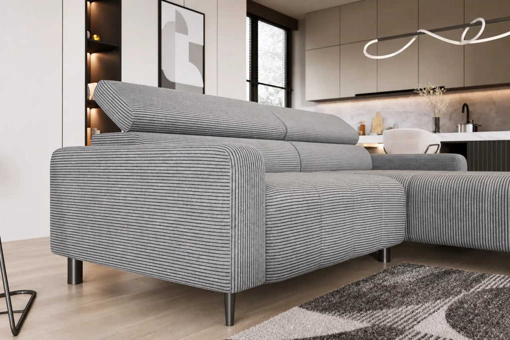 Canapé d'angle compact assise avance-recule électrique FIESOLE S - 256 x 181 cm WERSAL