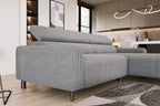Canapé d'angle compact assise avance-recule électrique FIESOLE S - 256 x 181 cm WERSAL