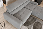 Canapé d'angle compact assise avance-recule électrique FIESOLE S - 256 x 181 cm WERSAL