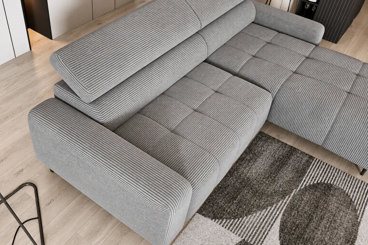 Canapé d'angle compact assise avance-recule électrique FIESOLE S - 256 x 181 cm WERSAL