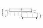 Canapé d'angle compact assise avance-recule électrique FIESOLE S - 256 x 181 cm WERSAL