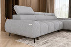 Canapé d'angle compact assise avance-recule électrique SORRENTE S - 300 x 180 cm WERSAL