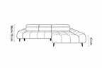 Canapé d'angle compact assise avance-recule électrique SORRENTE S - 300 x 180 cm WERSAL