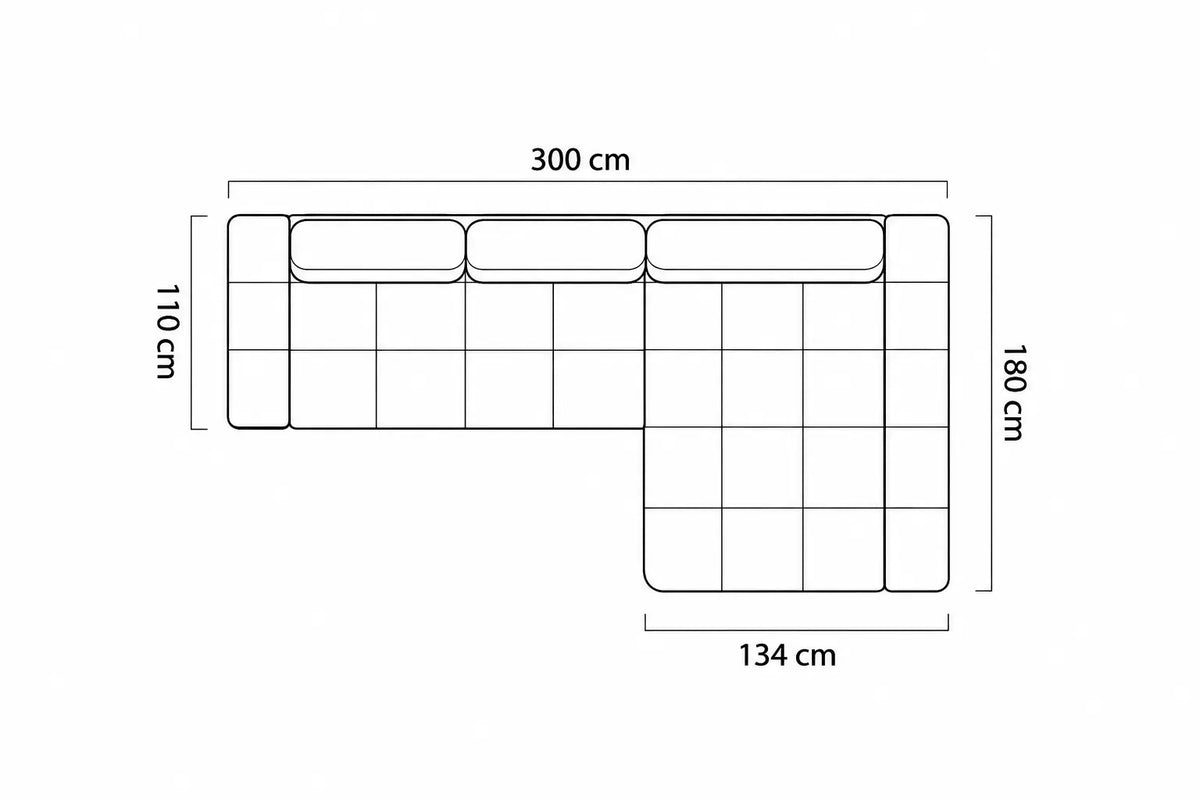 Canapé d'angle compact assise avance-recule électrique SORRENTE S - 300 x 180 cm WERSAL