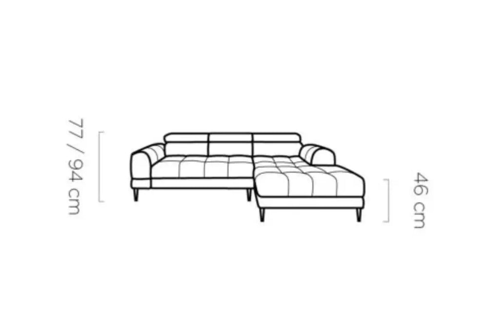 Canapé d'angle convertible BERGAMO S - 271 x 177 cm WERSAL