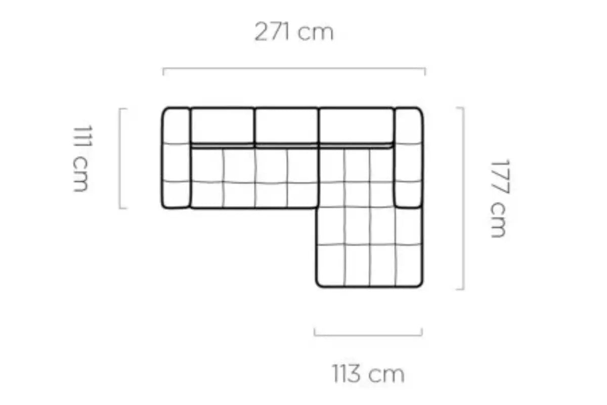 Canapé d'angle convertible BERGAMO S - 271 x 177 cm WERSAL