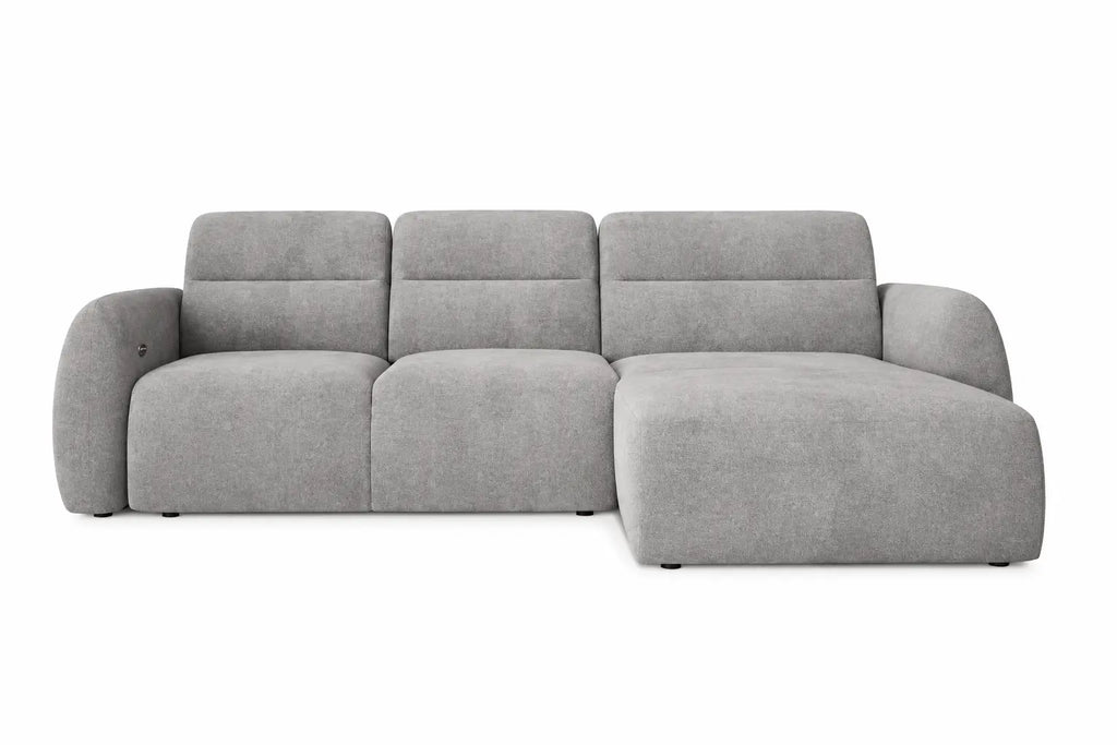 Canapé d'angle convertible coffre assise avance-recule électrique CAMOGLI L - 262 x 220 cm WERSAL