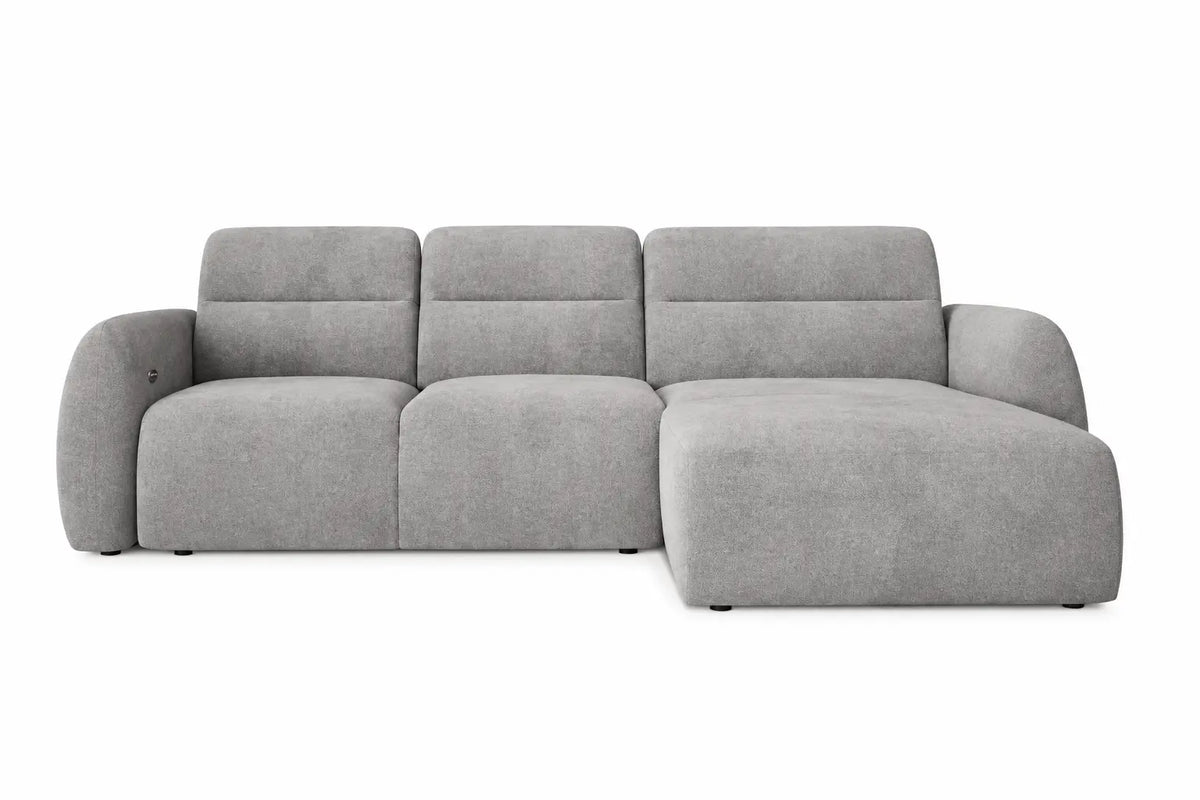 Canapé d'angle convertible coffre assise avance-recule électrique CAMOGLI L - 262 x 220 cm WERSAL