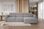Canapé d'angle convertible coffre assise avance-recule électrique CAMOGLI S - 259 x 175 cm WERSAL