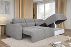 Canapé d'angle convertible coffre assise avance-recule électrique CAMOGLI S - 259 x 175 cm WERSAL