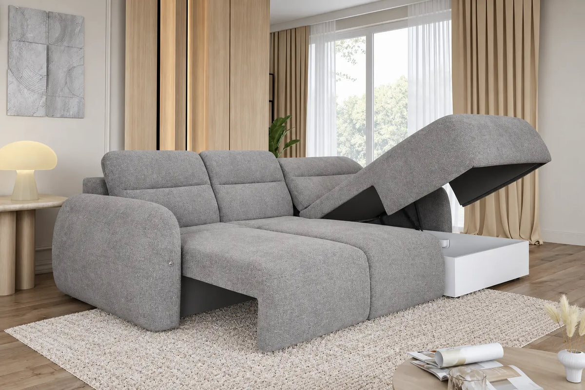 Canapé d'angle convertible coffre assise avance-recule électrique CAMOGLI S - 259 x 175 cm WERSAL