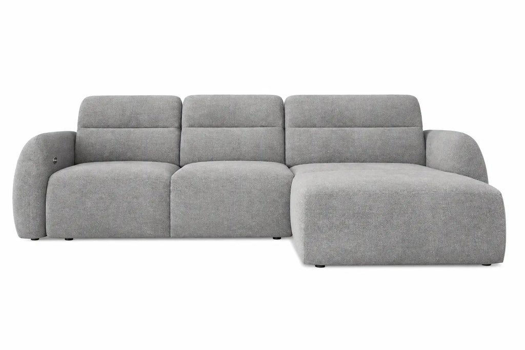 Canapé d'angle convertible coffre assise avance-recule électrique CAMOGLI S - 259 x 175 cm WERSAL