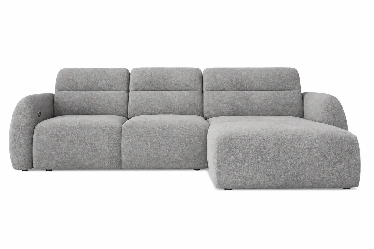 Canapé d'angle convertible coffre assise avance-recule électrique CAMOGLI S - 259 x 175 cm WERSAL