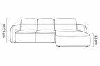 Canapé d'angle convertible coffre assise avance-recule électrique CAMOGLI S - 259 x 175 cm WERSAL