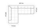 Canapé d'angle convertible électrique NIMBUS L - 267 x 207 cm - WERSAL